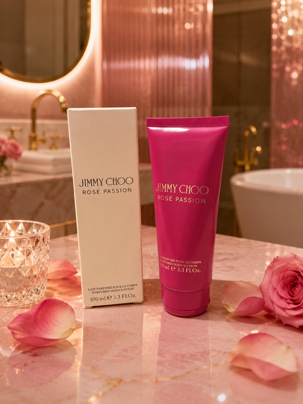 Jimmy Choo Rose Passion Body Cream - Hot Pink,NIB